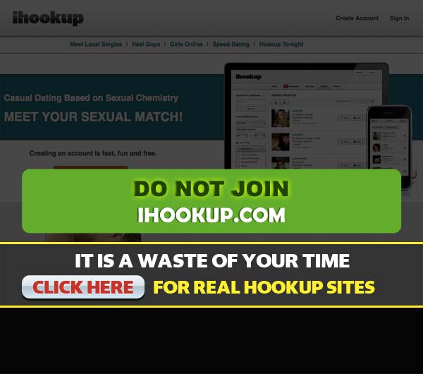 Screen Capture of the site iHookup.com